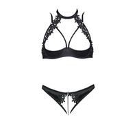 Cottelli - Conjunto elevador con cuello, encaje (negro) - 85B/L