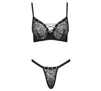 Cottelli Lingerie Conjunto de sujetador para mujer Black 80C/M