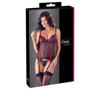 Cottelli LINGERIE Erostisches Camiseta con Liguero Y Tanga Lencería Set Bicolor
