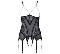 Cottelli Lingerie Pearl Camisa con tirantes Set para mujer Negro L