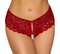 Cottelli LINGERIE Sündiger Slip Ouvert De Encaje de Flores Paso Invitando Abrir