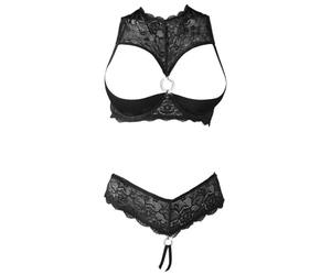 Cottelli Lingerie Sujetador de Estante y Tanga para mujer Black 75B/S