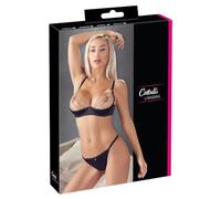 Cottelli Lingerie Sujetador de Estante y Tanga para mujer Black 80B/M