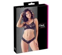 Cottelli Collection Sexy 2 piezas sujetador de encaje - Negro 90 g