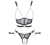 COTTELLI Mujer Top Bondage S Conjunto de Lencería, Negro, S, Negro, S