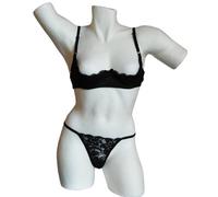 Cottelli Party Body de aspecto mate para mujer Negro S
