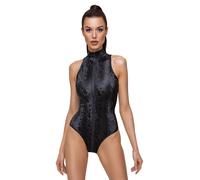 Cottelli PARTY sin Mangas Body En Schlangenhaut-Optik Cuello Alto