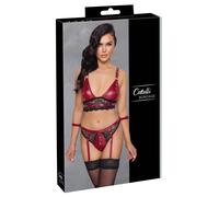 Cottelli Seductora Set: Bralette Y Straps-Slip Con Correas de Tobillo