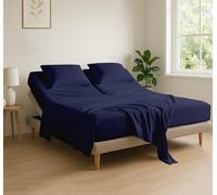 Cottingon Juego de sábanas de 4 Piezas Flex Head King, sábanas divididas de 34 Pulgadas para Camas Ajustables con número de sueño, Suave y Transpirable, 100% algodón Egipcio, se Adapta a colchones de