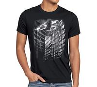 CottoCloud Jaeger Flying Camiseta para Hombre T-Shirt Aot Titan on Attack, Talla:L, Color:Negro