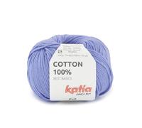 Cotton 100% algodón de Katia ovillos de 50 gramos y 120 metros. (73 - Lila)