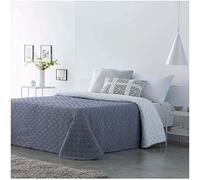 COTTON ARTean Colcha bouti Cama 180 Primavera - Verano Laredo Gris Algodón Poliéster - Reversible