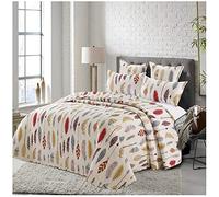 COTTON ARTean- Colcha Bouti Cama 200 Primavera -verano SALVE Multicolor Poliéster. Incluye 2 Fundas de cojín.