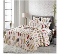 COTTON ARTean- Colcha Bouti Cama 90 Primavera -verano SALVE Multicolor Poliéster. Incluye 1 Funda de cojín.