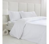 COTTON ARTean Funda nórdica 180x190/200 Satén 300 Hilos Leuna Blanco | 4 Piezas: Funda nórdica, Bajera Ajustable, 2 Funda de Almohada | Funda Edredón Cama 180 100% Algodón Egipcio | Botones