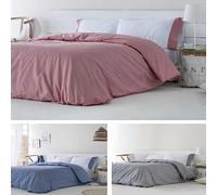 COTTON ARTean Funda nordica ALGODÓN ORGANICO 100% PERCAL 180 Hilos IZKI Coral Cama de 150 Incluye Funda nórdica 240x220 + 2 Fundas de Almohada 100% ALGODÓN ORGÁNICO. Certificado Gots.