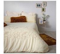 COTTON ARTean Funda Nórdica Cama 150 Bordada ASCAIN Percal Algodón 100%. Color Beige Natural. Funda de edredón + 2 fundas de almohada