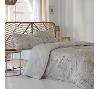 COTTON ARTean Funda Nórdica Reversible Cama 180 Satén Algodón 200 hilos YERA Reversible Funda Edredón 260x240 + 2 Fundas de Almohada Cierre Botones