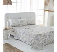 COTTON ARTean Juego de sábanas 150x190/200 Satén Algodón 200 hilos ECUADOR Multicolor. 4 piezas: Encimera, 2 Fundas de Almohada, Bajera Ajustable