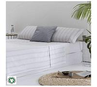 Cotton Artean Juego de sábanas 100% algodón orgánico blanco 270x260 Cama 180