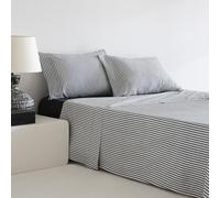 Juego de sabanas 200x200 ALTUBE Azul ALGODÓN 100% 180 Hilos Color Azul Juego Cama de 200 x 190/200 + 2 Fundas de Almohada + sábana Bajera Ajustable 200x200 100% ALGODÓN