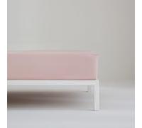 COTTON ARTean Sábana Bajera Ajustable Cama 105x190 Noa Nude 100% ALGODÓN PERCAL 200 Hilos. 4 Puntos de Ajuste