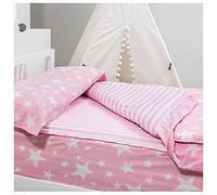 COTTON ARTean Saco nórdico con Relleno Cama 90 Givette Pink | Incluye: Funda de Edredón + Bajera Ajustable + 1 F. de Almohada + Relleno de 250 gr/m². Unido a bajera con cremallera en L