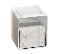 Cotton Ball Holder - Organizador para almacenamiento de baño | Clear Dustproof Dispenser with Pull Out Drawer, Cosmetic Pad Container for Counter Cabinet Shelf Closet Salon Spa Hotel, 4,53 x 3,74 x