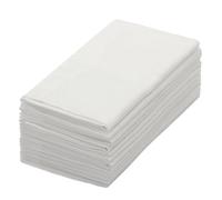 Cotton Craft Servilletas, Paquete de 12 servilletas de Gran tamaño de 20 x 20 Pulgadas, Color Blanco, 100% algodón, Esquinas ingletadas y un Dobladillo Generoso, Las servilletas