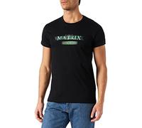 cotton division Camisetas Mujer Hombre, Negro, XXL