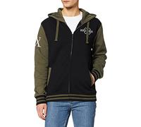 cotton division MEHUNTXTD002 Sudadera con Capucha, Negro/Caqui, L para Hombre