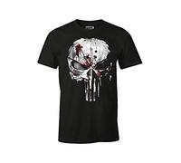 Cotton division T-Shirt Punisher, Camiseta Hombre, Negro, XL