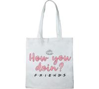 cotton division TOTE BAG FRIENDS HOW YOU DOING ? REFERENCIA: BWFRIENBB005, BLANCO, 38 x 40 cm