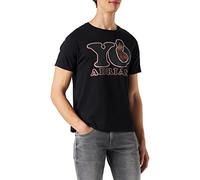 cotton division Uxrockyts004 Camiseta, Negro, S para Hombre