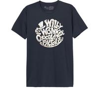 cotton division Willy Wonka Circle Logo MEWONKATS003 - Camiseta para Hombre, Talla 3XL, Azul Marino, 3XL
