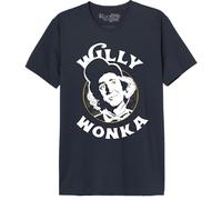 cotton division Willy Wonka Wonka Willy Wonka Gold Ticket MEWONKATS001 - Camiseta para Hombre, Talla S, Azul Marino, S