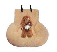 Cotton Dog Car Seat | Soft Detachable Dog Booster Seat | Plush Dog Car Bed Washable with Leash & Strap | Fits Cars, Trucks, SUVs, Pickup | Comfortable & Safe Dog Travel Seat