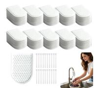 Cotton Filter Bag for Faucet, 50/100pcs Universal Cotton Filter Bags, Splash-Proof Filters Bags for Kitchen Sink & Bathrooms, Filters All the Scale,Sand,and Sediments (100pcs)