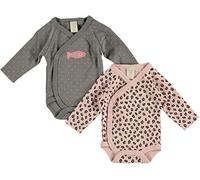COTTON FISH BCN - Set Bodies para Bebé. Estampados y Colores Variados. Body Cruzado Manga Larga con Abertura Delantera. Pack de 2 ud. 100% Algodón. (Leopardo Animal Interlock, 9 Meses)