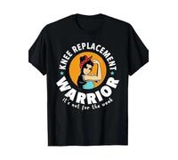 [Cotton Get Well Gag Outfit tee] Funny Knee Replacement Surgery Recovery Get WEL Black M