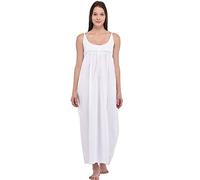 Cotton Lane Cotton White Classic Vintage Reproducción Plus Size camisón.