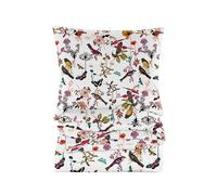 Cotton Market Ropa de cama de 200 x 200 cm - Ropa de cama de algodón - Juego de ropa de cama de 3 piezas - Funda nórdica de 200 x 200 cm y 2 fundas de almohada de 70 x 80 cm - Blanco, pájaros y