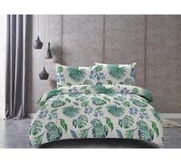 Cotton Market Ropa de cama de algodón, juego de ropa de cama de 3 piezas 200 x 200 cm y 2 fundas de almohada de 70 x 80 cm, color blanco
