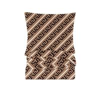 Cotton Market Ropa de Cama de algodón - Juego de Ropa de Cama de 3 Piezas - Funda nórdica de 200 x 200 cm y 2 Fundas de Almohada de 70 x 80 cm - Estampado, marrón y Negro
