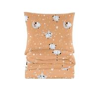 Cotton Market Ropa de Cama - Ropa de Cama de Microfibra de algodón - Juego de Ropa de Cama de 3 Piezas - Funda nórdica de 155 x 220 cm y 2 Fundas de Almohada de 70 x 80 cm - ove