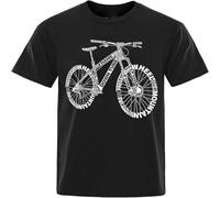 Cotton Men Clothing Mountain Bike Cycling T-Shirt Bicycle Amazing Shirt Fashion Tees Streetwear Male Black L