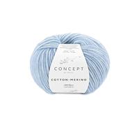 Cotton-Merino de Katia es una lana muy ligera, de algodón y merino extrafine, en ovillos de 50 gramos y 105 metros. Para trabajar con agujas del 4.5-5 o ganchillo del 4-4.5.