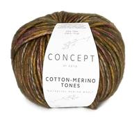 COTTON-MERINO TONES de Lanas Katia. Ovillo de color kaki Cod.306