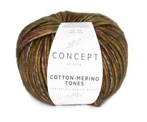 COTTON-MERINO TONES de Lanas Katia. Ovillo de color kaki Cod.306
