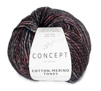COTTON-MERINO TONES de Lanas Katia. Ovillo de color negro Cod.301